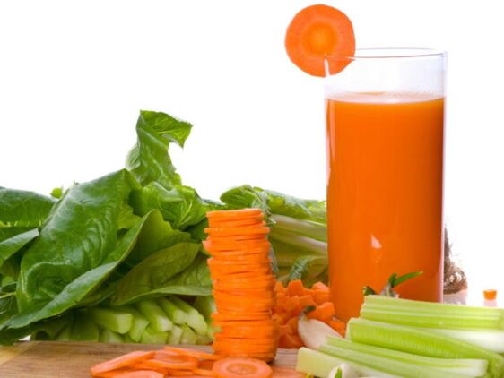 Jugo recién exprimido de las venas varicosas